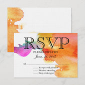 水彩画のしぶき 出欠カード (正面/裏面)