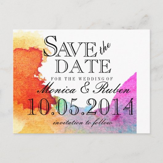 水彩画のしぶき 案内ポストカード (正面)