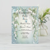 水彩画のすずらんエンゲージメント 招待状 (スタンド正面)