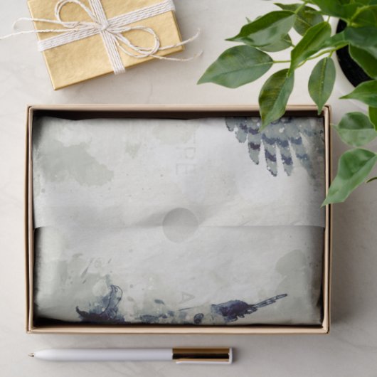 水彩画のすばらしいフクロウ 薄葉紙 (ギフト)