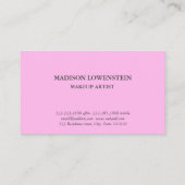 水彩画のすみれ色の薄紫の花 名刺 (裏面)