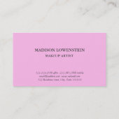 水彩画のすみれ色の薄紫の花 名刺 (裏面)