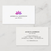 水彩画のはすの花の名刺 名刺 (正面/裏面)