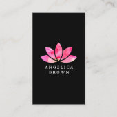 水彩画のはすの花の名刺 名刺 (正面)