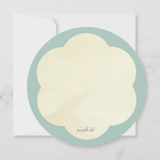 水彩画のひな鳥PKのベビーシャワーの招待状 招待状 (裏面)