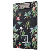 水彩画のやしパターン|はあなたのイニシャルを加えます クリップボード (左)