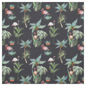 水彩画のやしパターン ファブリック (見本)