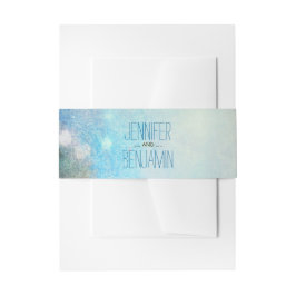 水彩画のやし結婚 招待状ベリーバンド