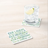 水彩画のような友情の名言 スクエアペーパーコースター (インサイチュ)