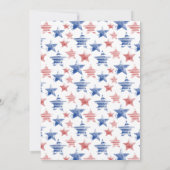 水彩画のような愛国的な7月4日パーティー 招待状 (裏面)