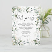 水彩画のような緑の黄金の世界でひっそりとお祝いしよう 招待状 (スタンド正面)