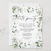 水彩画のような緑の黄金の世界でひっそりとお祝いしよう 招待状 (正面)