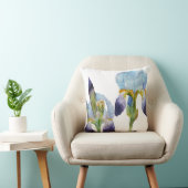 水彩画のアイリス クッション (椅子)