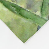 水彩画のアイリス フリースブランケット (角)