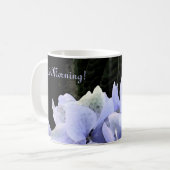 水彩画のアジサイのコーヒー・マグ コーヒーマグカップ (正面左)