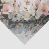 水彩画のアップルブロッサムリース 薄葉紙 (詳細)