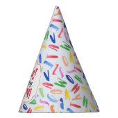 水彩画のアルファベットのカスタムの子供の誕生日 パーティーハット (右)