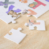 水彩画のアルファベット動物 ジグソーパズル (側面)