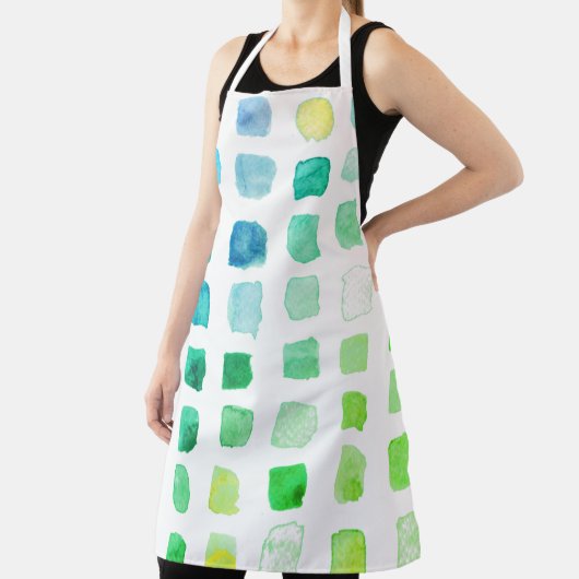水彩画のアーティストグリーン エプロン (インサイチュ)