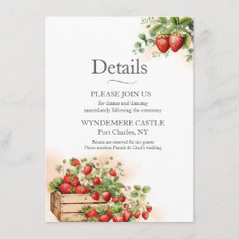 水彩画のイチゴ エンクロージャーカード