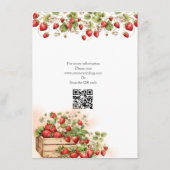 水彩画のイチゴ エンクロージャーカード (裏面)