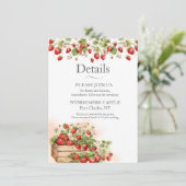 水彩画のイチゴ エンクロージャーカード (スタンド正面)