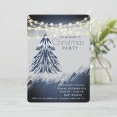 水彩画のイルミネーションが美しいクリスマス パーティー 招待状 (スタンド正面)