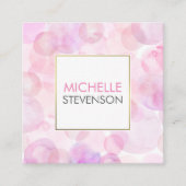 水彩画のインテリア・デザインの名刺 スクエア名刺 (正面)