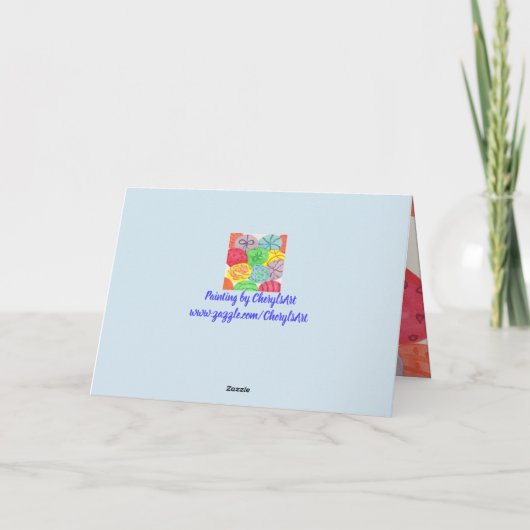 水彩画のイースターエッグのカスタムな挨拶状 シーズンカード (裏面)