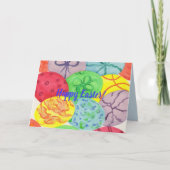 水彩画のイースターエッグのカスタムな挨拶状 シーズンカード (正面)