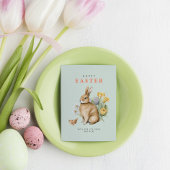 水彩画のイースターバニー シーズンカード