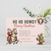 水彩画のウェスタンサンタ | 写真 クリスマスカード 招待状 (スタンド正面)