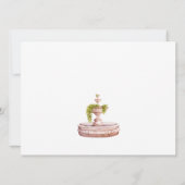 水彩画のウェディングアーチ風景ガーデンアート セーブザデート (裏面)