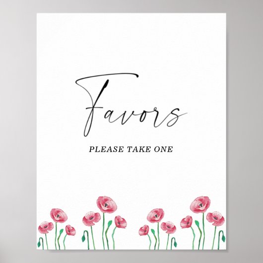 水彩画のウェディングギフト ポスターからどうぞ ポスター (正面)