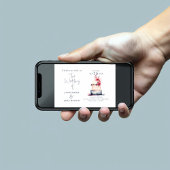 水彩画のウェディングケーキイラスト 招待状