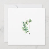 水彩画のウェディングシャワーのエレガントなモダンな庭園 招待状 (裏面)