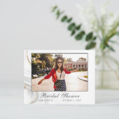 水彩画のウェディングシャワー写真招待状はがき ポストカード (スタンド正面)