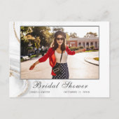 水彩画のウェディングシャワー写真招待状ポストカード ポストカード (正面)