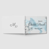 水彩画のウェディングシャワー ゲストブック (全面)