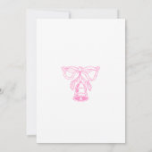 水彩画のウェディングセット - ピンクの花 (裏面)