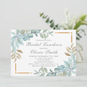 水彩画のウェディングランチ招待状 招待状 (スタンド正面)