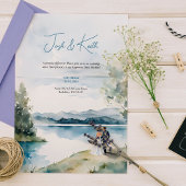 水彩画のウェディング招待状カード 招待状