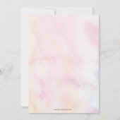 水彩画のウエディングケーキのブライダルシャワー 招待状 (裏面)