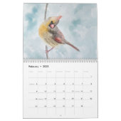 水彩画のウォールカレンダー カレンダー (2月 2025)