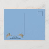 水彩画のウサギ 希望 励まし 快復 ポストカード (裏面)