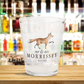 水彩画のウッドランドキツネミセス結婚ズ ショットグラス