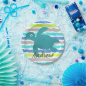 水彩画のウミガメのShiboriのストライプ ペーパープレート (パーティー)