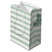 水彩画のウミガメ ミディアムペーパーバッグ (裏面アングル)