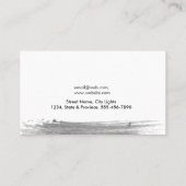 水彩画のエレガントでシンプルな（ばちゃばちゃ）跳ねるの黒の灰色 名刺 (裏面)