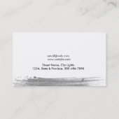 水彩画のエレガントでシンプルな(ばちゃばちゃ)跳ねるの黒の灰色 名刺 (裏面)